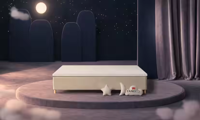 FAMBED-perhesänky, väri: beige, 260 × 200 cm, ilman sängynpäätyä