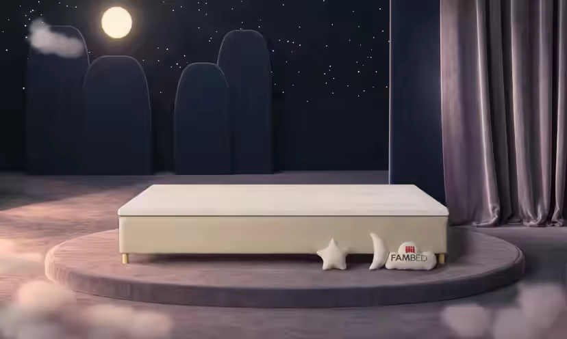 FAMBED-perhesänky, väri: beige, 320 × 210 cm, ilman sängynpäätyä