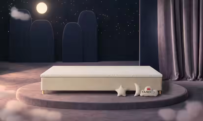 FAMBED-perhesänky, väri: beige, 330 × 210 cm, ilman sängynpäätyä